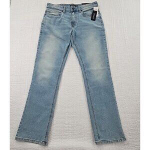 Buffalo David Bitton Straight Six Jeans Men's 34x30 Light Wash NWT Stretch NEW